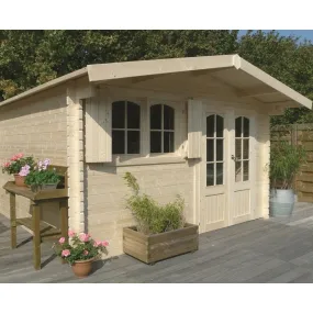 Abri bois 40 mm rignitz 16,22 m² 418x388 cm