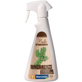 Huile d'entretien parquet huilé et ciré - aspect naturel mat - spray 0,5l blanchon