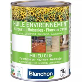 Huile environnement parquet & bois intérieur - bois naturel - 1 litre - blanchon