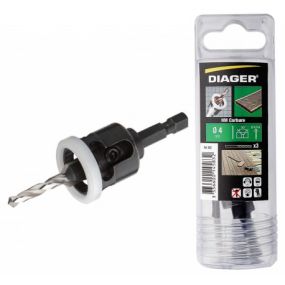 Kit fraisage perçage pour terrasse Ø4 mm pour vis de 4,5 à 6mm diager 