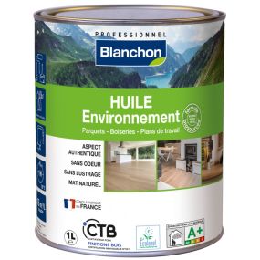 Huile environnement parquet & bois intérieur - chêne - 1 litre - blanchon