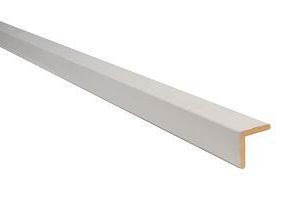 Baguette d'angle pin prépeint blanc 24x24 mm l. 2,40 m