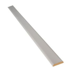 Champlat en pin prépeint blanc 30x6 mm long. 2,40 m