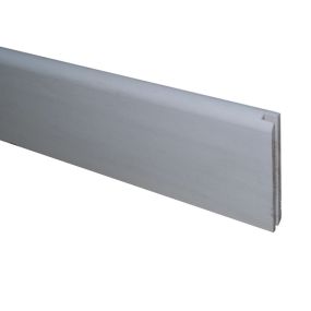 Plinthe bord arrondi en pin prépeint blanc 70x10mm l. 2,00 m
