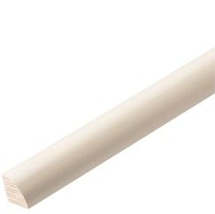 Quart de rond pin prépeint blanc 15x15 mm l. 2,40 m