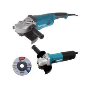Ensemble 2 meuleuses dk0053g - 1 meuleuse 230mm ga9020 + 1 meuleuse 125mm 9558hhrg makita