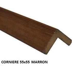 Cornière sapin cl3 marron 3000x55x55 mm pour bardage