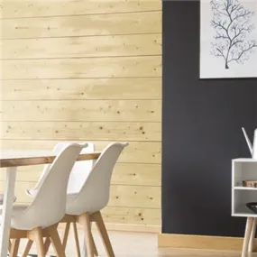Lambris intérieur en sapin l.2,95m 12x135 mm profil grain d'orge - silverwood