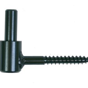 Gond de volet bois Ø14 mm noir en acier - à visser