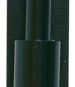 Gond de volet sur platine Ø 14mm noir en acier