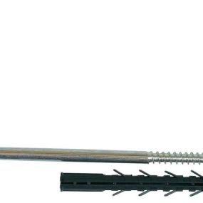 Arrêt de volet inox a4 matériaux creux l.190 mm Ø10 mm + cheville