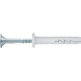 50 chevilles à frapper Ø8 x 120 mm - clou-vis nylon tête fraisée - rawl