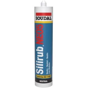 Mastic silicone blanc silirub neo5 neutre 300 ml - 120635 - soudal 