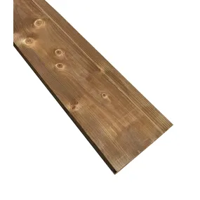 Bardage sapin réversible 2400x145x22 mm traité classe 3 marron