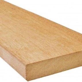 Lame terrasse bois exotique garapa lisse l. 2,75 m - 145x21 mm - à visser