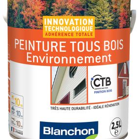 Peinture tous bois environnement blanc ral 9016 2,5 litres - blanchon