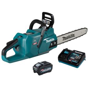 Tronçonneuse xgt 40v max 40 cm + batterie 5 ah + chargeur makita uc012gt102
