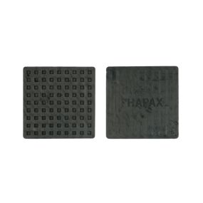 Tampons d'isolation terrasse en epdm 100x100x10 mm - boîte de 18 pcs