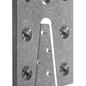 Etrier à queue d'aronde alu 121x60mm etb120-b pour panne 15x8 cm et 20x8 cm