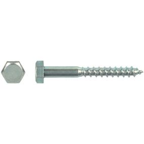Vis bois tirefond tête hexagonale Ø6x60 mm din 571 acier zingué - boîte de 200