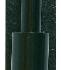 Gond de volet sur platine Ø 14 mm noir en acier