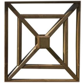 Croix de saint andré 80x80 cm en pin traité classe 4