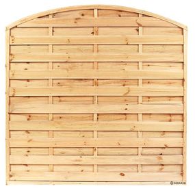 Écran bois bombé à lames alternées 180x180 cm en pin traité classe 4 - debarge