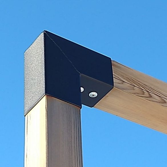 Connecteur express en L - 122x226x224 mm - pour poteaux bois 120x120 mm