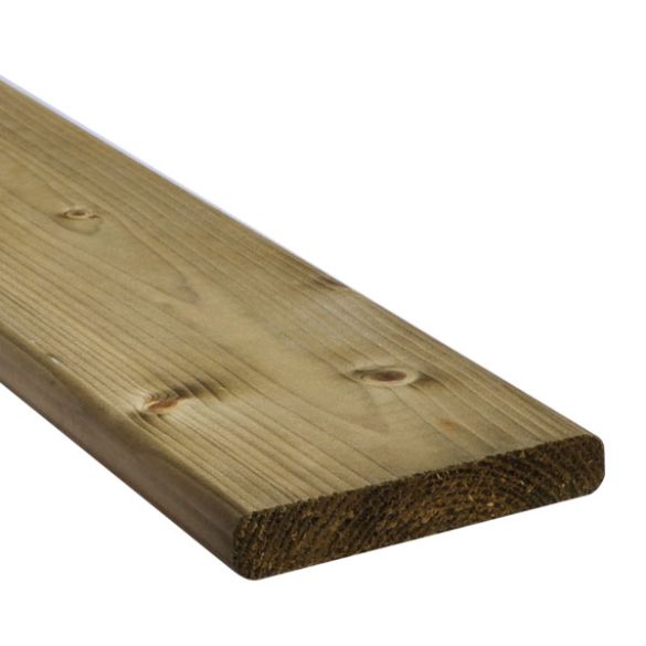 Lame de clôture bois persienne L. 1,94 m - 118x21 mm - en épicéa  traité Classe 3