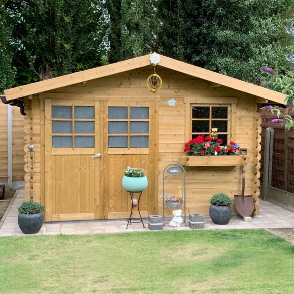 Chalet de jardin 28mm traité CHIMAY 358 x 298cm - 10,67 m² - S8275-1