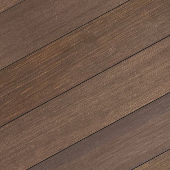Lame de terrasse réversible en bambou brun foncé L. 1,85 m - 137x20 mm