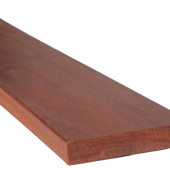 Lame terrasse bois exotique PADOUK lisse - Longueur 1,25 m - 120 x 21 mm