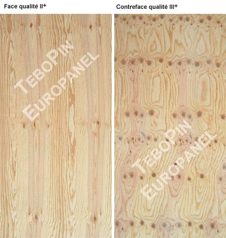 Contreplaqué CTBX Pin maritime Europanel Ép. 7 mm 250x125 cm - Choix II+/III+ TEBOPIN