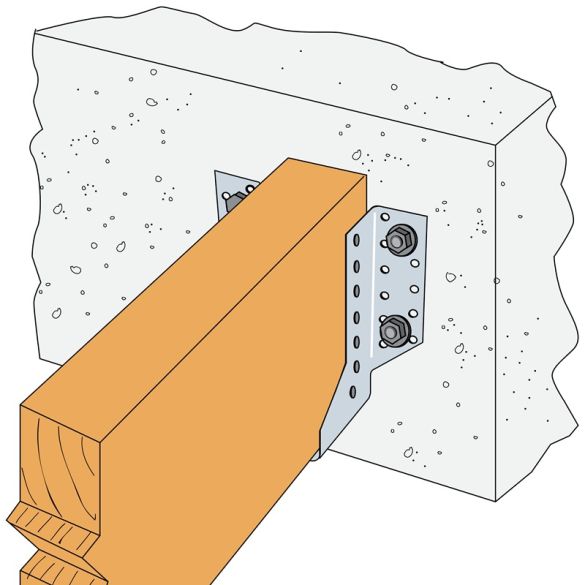 Sabot à ailes extérieures 80x85 mm - Ép. 2 mm - SAE250/80/2 | SIMPSON