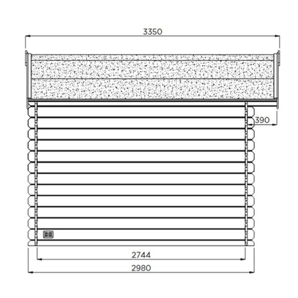 Chalet de jardin 28mm traité CHIMAY 358 x 298cm - 10,67 m² - S8275-1
