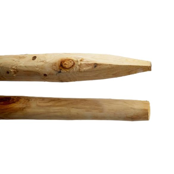 Piquet châtaignier rond Ø8/10 cm - Longueur 2,50 m - écorcé et épointé