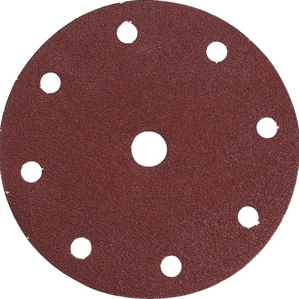 10 disques abrasifs Ø150 mm grain 60 - 8 + 1 trous (bois/métal) | Makita P-31924