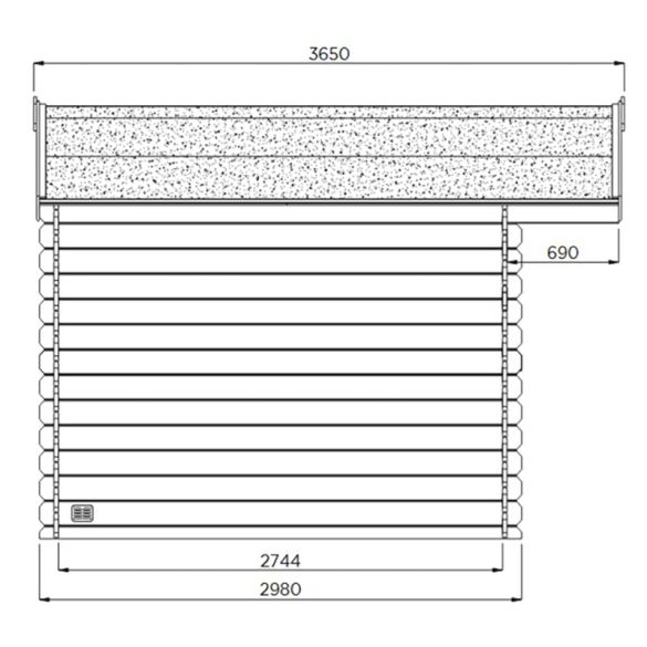 Abri de jardin bois 28mm traité DOLE 388x298 cm - 11,56 m² - S8384-1 SOLID