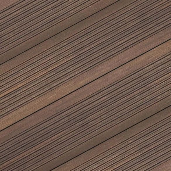 Lame de terrasse réversible en bambou brun foncé L. 1,85 m - 137x20 mm