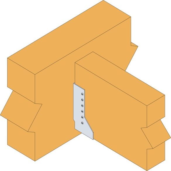 Sabot  de charpente à ailes intérieures 76x152 mm Ép. 2 mm - SAI380/76/2