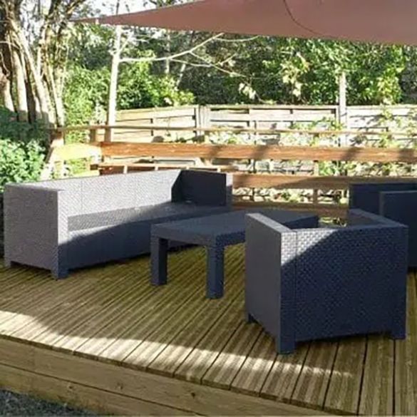 Lame de terrasse en pin du nord strié Long. 4,80 m - 145x27 mm - Classe 4
