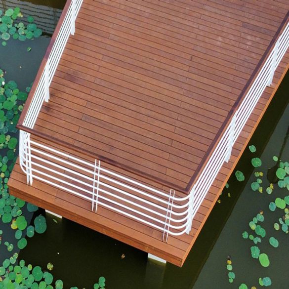 Lame terrasse bambou réversible pré- huilée Brun clair L. 1,85 m - 137x20 mm