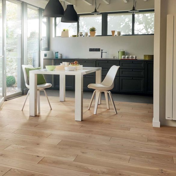 Parquet contrecollé monolame Diva 184 Clic - 12 x 184 x 495/1992 mm - Chêne Zénitude Bois Flotté