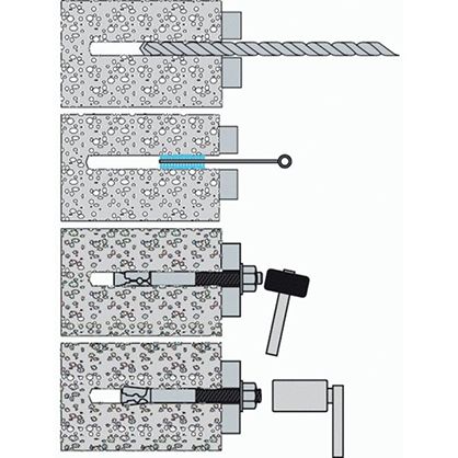 100 Goujons d'ancrage Ø8x75 mm haute performance R-XPT - RAWL