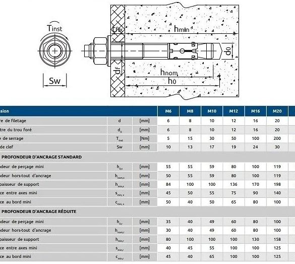 100 Goujons d'ancrage Ø8x115 mm haute performance R-XPT - RAWL