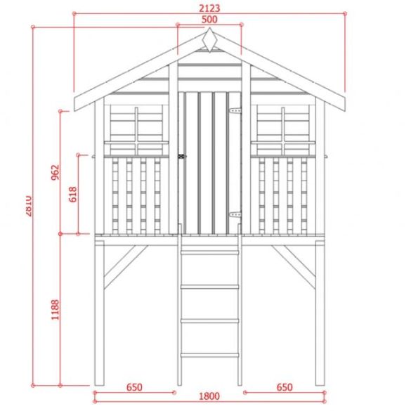 Cabane pour enfants Traditional 180x190 cm