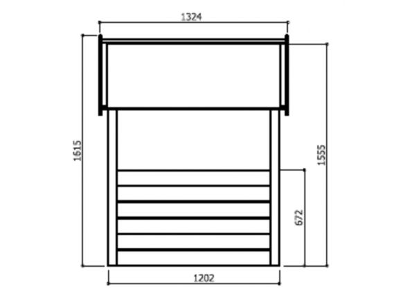 Maisonnette enfants 120 x 120 cm Playhouse