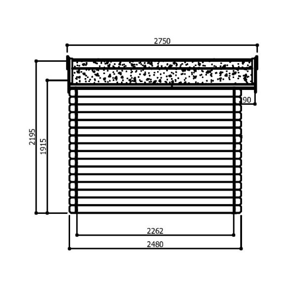 Abri jardin bois 19 mm GERA 6,15 m² - 248x248 cm