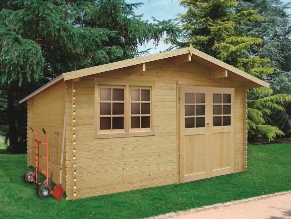 Abri bois 28 mm visp 418 x 388 cm - 16,22 m²
