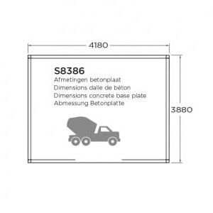 Abri bois 28 mm visp 418 x 388 cm - 16,22 m²